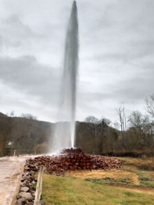 Sampling at the Geyser Andernach