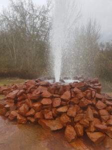 Probenahme am Geysir Andernach