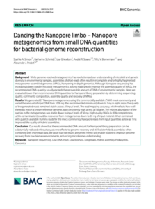 Dancing the Nanopore Limbo - New publication on nanopore sequencing with low DNA input