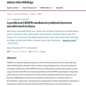 Neue Veröffentlichung beschreibt mögliche neue Funktion der Genschere CRISPR/Cas